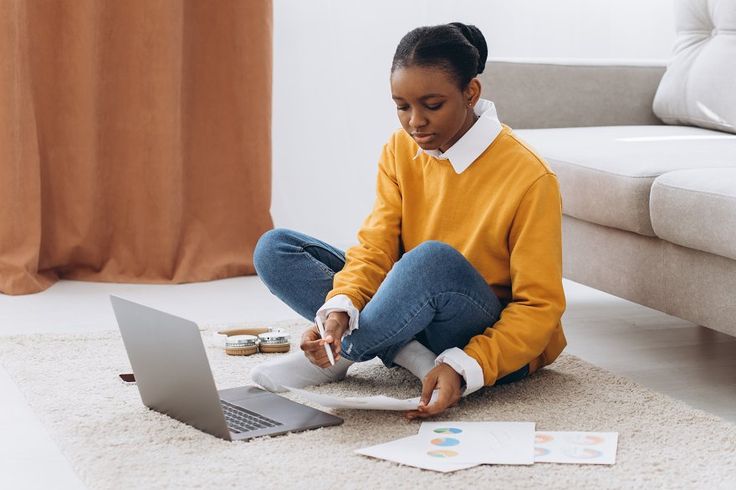 Nigerian Student Having Online Lesson